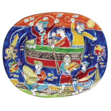Piatto ovale inglese DS 44x34 cm Pescatori OV44INGDS-2 Piatto ovale inglese DS 44x34 cm Pescatori OV44INGDS-2
